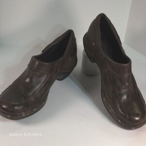 Merrell Luxe Clogs Shoes Brown Leather Studded Luxe Espresso Size 8
